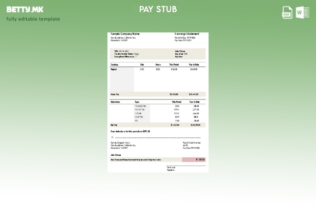 Модерен стил на САД во Калифорнија шаблон за изводи за заработка
